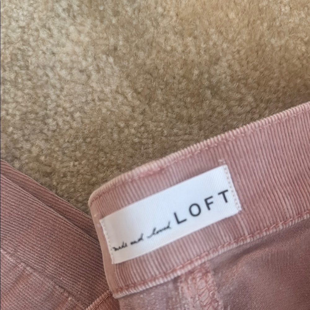 LOFT Pink Corduroy Bottoms
